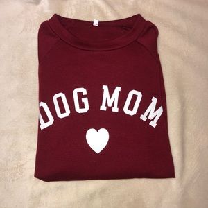 Dog Mom Crew Neck Long Sleeve Sweatshirt